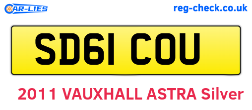 SD61COU are the vehicle registration plates.