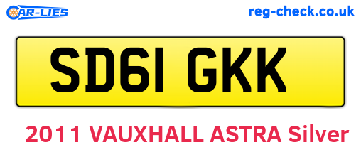 SD61GKK are the vehicle registration plates.