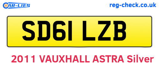 SD61LZB are the vehicle registration plates.
