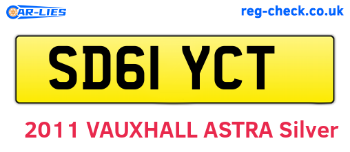 SD61YCT are the vehicle registration plates.