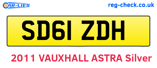 SD61ZDH are the vehicle registration plates.