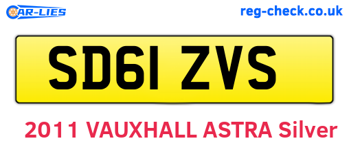 SD61ZVS are the vehicle registration plates.