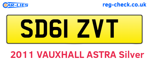 SD61ZVT are the vehicle registration plates.
