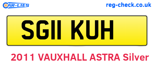 SG11KUH are the vehicle registration plates.