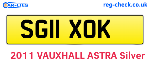 SG11XOK are the vehicle registration plates.