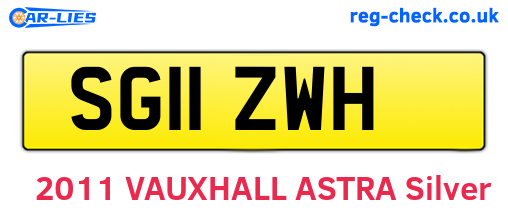SG11ZWH are the vehicle registration plates.