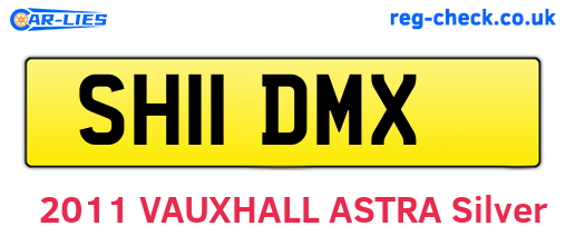 SH11DMX are the vehicle registration plates.