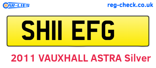 SH11EFG are the vehicle registration plates.