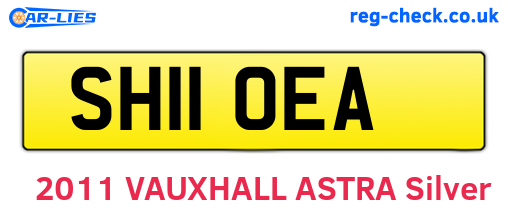 SH11OEA are the vehicle registration plates.