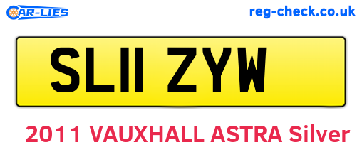 SL11ZYW are the vehicle registration plates.