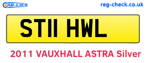 ST11HWL are the vehicle registration plates.