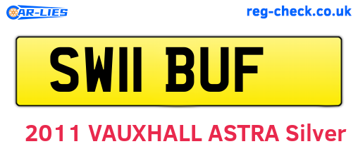 SW11BUF are the vehicle registration plates.