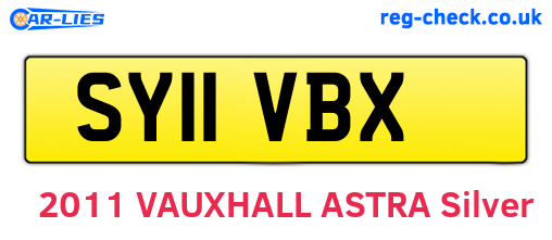 SY11VBX are the vehicle registration plates.