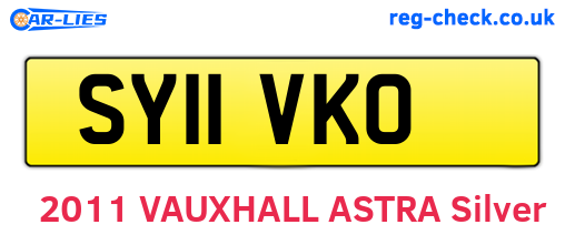 SY11VKO are the vehicle registration plates.