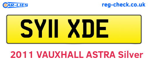 SY11XDE are the vehicle registration plates.