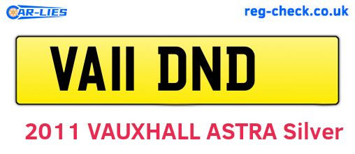 VA11DND are the vehicle registration plates.