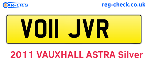 VO11JVR are the vehicle registration plates.