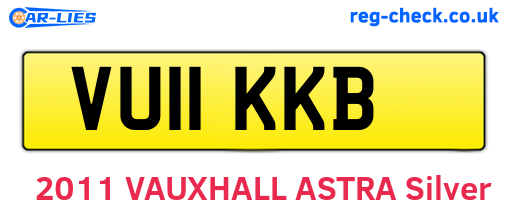 VU11KKB are the vehicle registration plates.