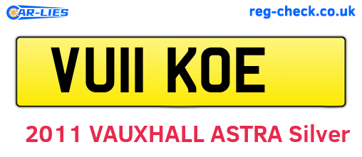 VU11KOE are the vehicle registration plates.
