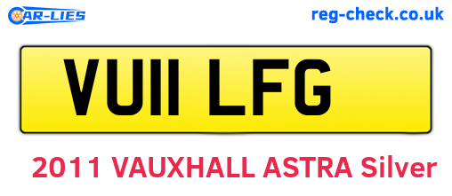 VU11LFG are the vehicle registration plates.