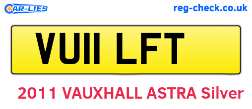 VU11LFT are the vehicle registration plates.