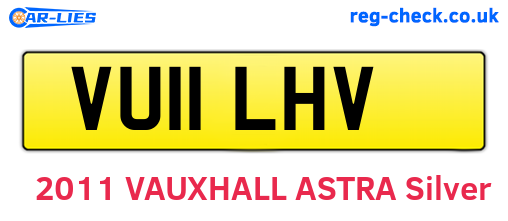 VU11LHV are the vehicle registration plates.