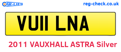 VU11LNA are the vehicle registration plates.