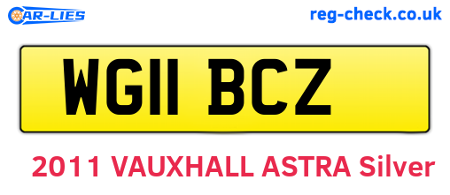 WG11BCZ are the vehicle registration plates.