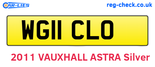 WG11CLO are the vehicle registration plates.