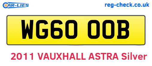 WG60OOB are the vehicle registration plates.