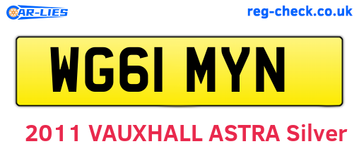 WG61MYN are the vehicle registration plates.
