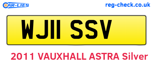 WJ11SSV are the vehicle registration plates.