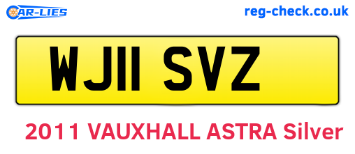WJ11SVZ are the vehicle registration plates.
