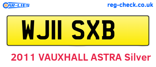 WJ11SXB are the vehicle registration plates.