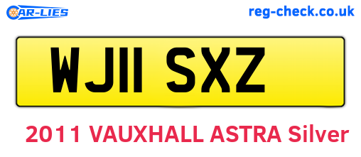 WJ11SXZ are the vehicle registration plates.