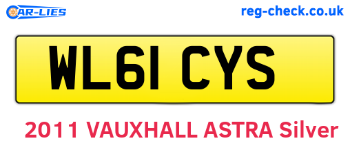WL61CYS are the vehicle registration plates.