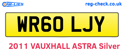 WR60LJY are the vehicle registration plates.