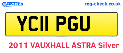 YC11PGU are the vehicle registration plates.