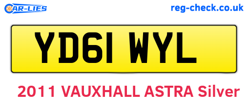 YD61WYL are the vehicle registration plates.