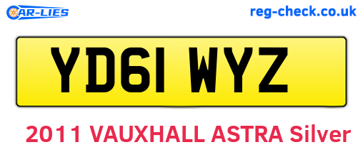 YD61WYZ are the vehicle registration plates.