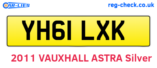 YH61LXK are the vehicle registration plates.
