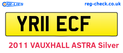 YR11ECF are the vehicle registration plates.