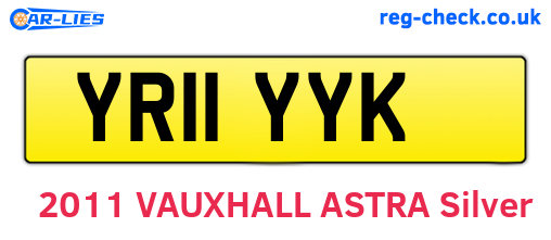 YR11YYK are the vehicle registration plates.