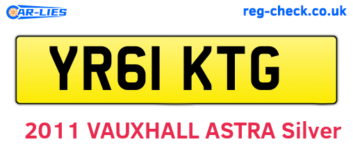YR61KTG are the vehicle registration plates.