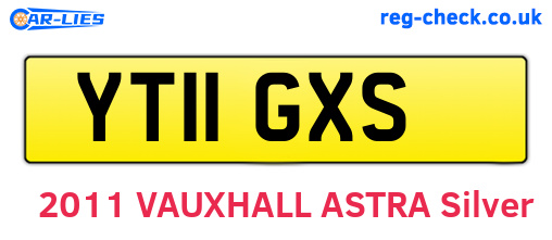 YT11GXS are the vehicle registration plates.