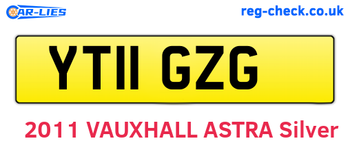 YT11GZG are the vehicle registration plates.