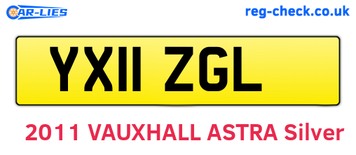 YX11ZGL are the vehicle registration plates.