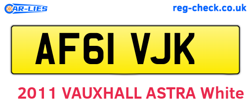 AF61VJK are the vehicle registration plates.