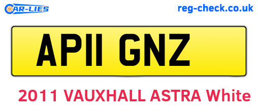 AP11GNZ are the vehicle registration plates.
