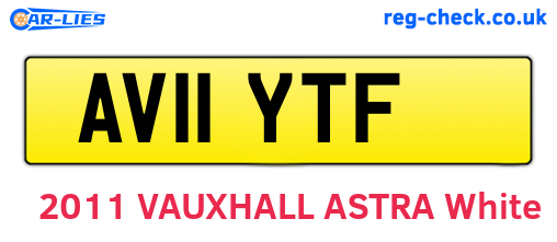 AV11YTF are the vehicle registration plates.